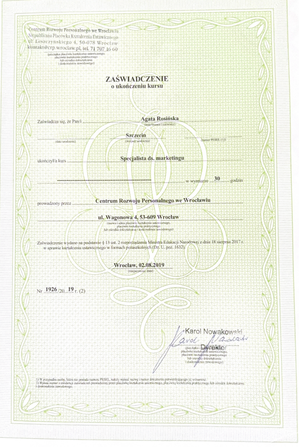 Specjalista ds. Marketingu